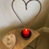 Rustic metal Heart candle T Light Holder  table centerpiece decorative candle Holder vintage candle holder metal. Valentine - Image 6